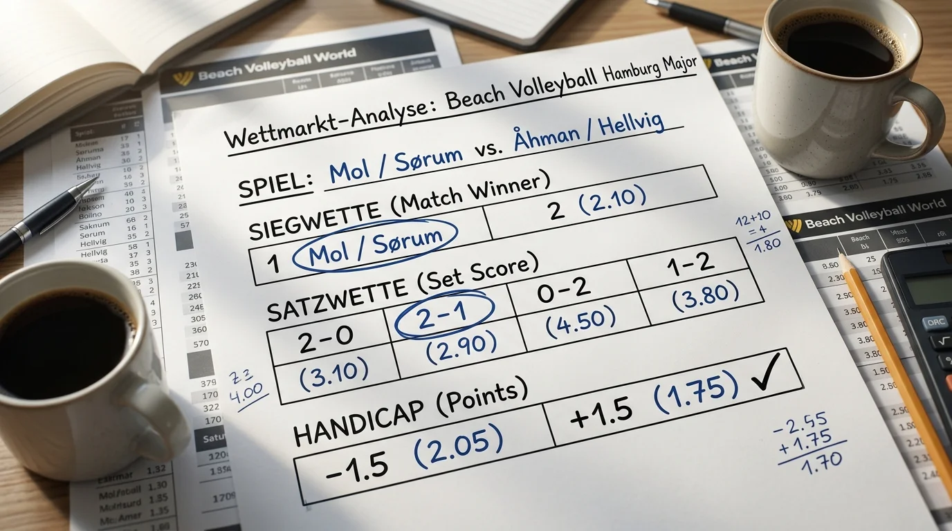 Wettmärkte beim Beach Volleyball Major Hamburg – Siegwette, Satzwette und Handicap-Optionen im Überblick