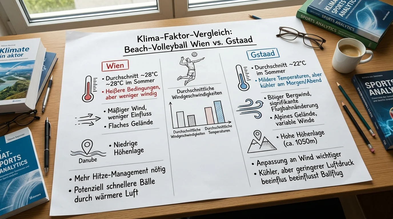 Standortfaktoren Wien und Gstaad für Beachvolleyball-Wetten – Klima, Höhe und Wettbedingungen im Vergleich