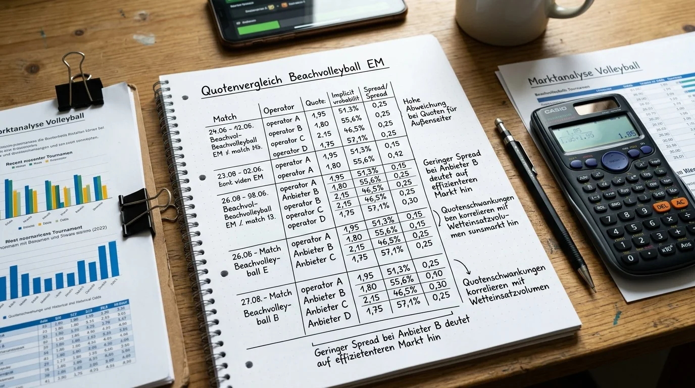 Quotenvergleich für Beachvolleyball Europameisterschaft bei deutschen GGL-lizenzierten Buchmachern
