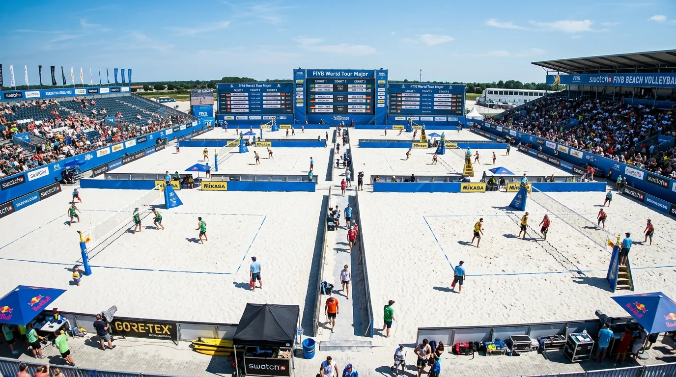 FIVB Major Beachvolleyball-Turnier mit mehreren Tagespartien als Grundlage für eine Kombiwette