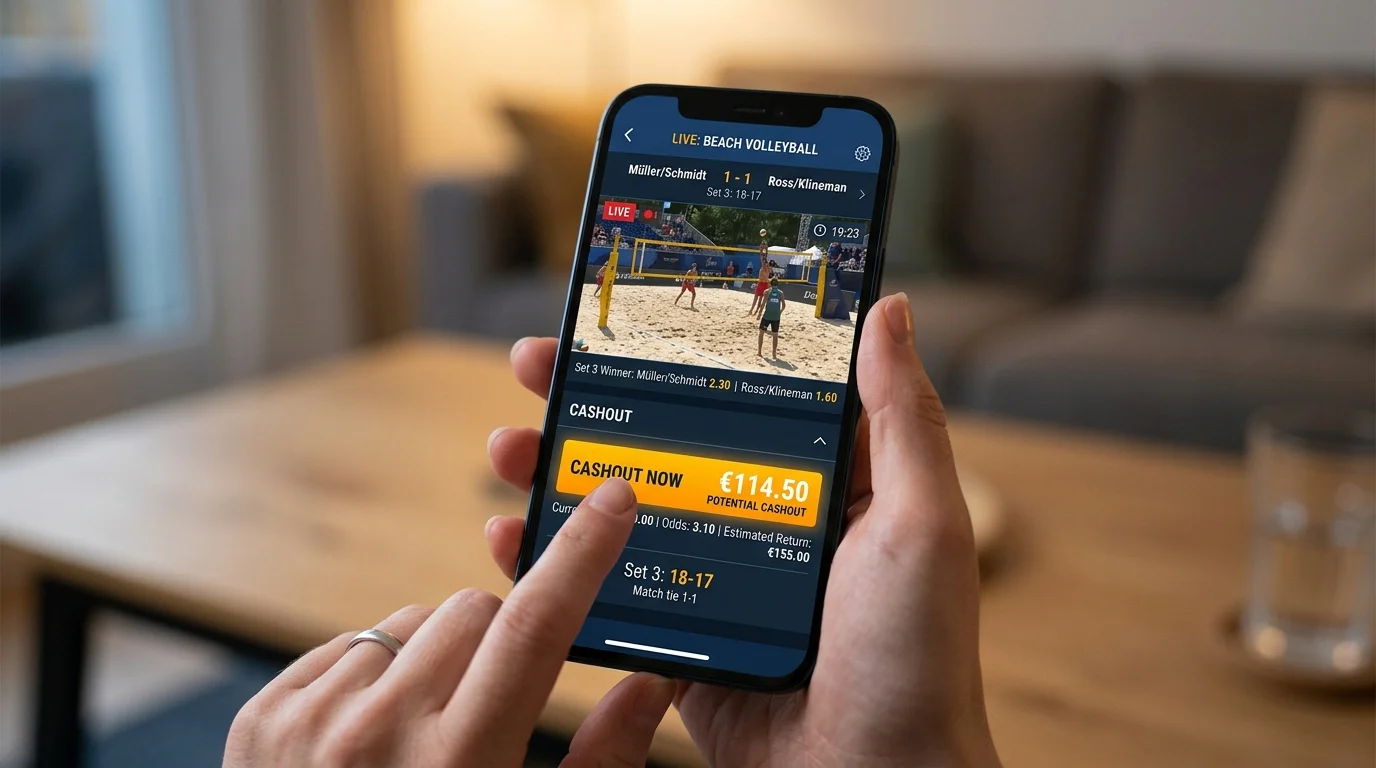 Live-Wetten Cashout-Interface beim Beachvolleyball – wann vorzeitige Auszahlung sinnvoll ist und wann nicht