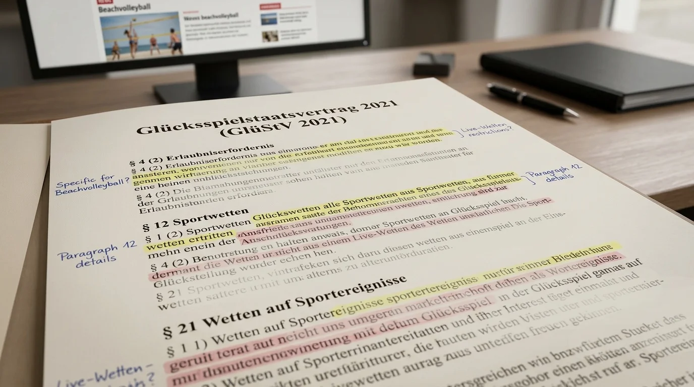 GlüStV 2021 Paragraf und Beachvolleyball – rechtliche Rahmenbedingungen für Live-Wetten in Deutschland