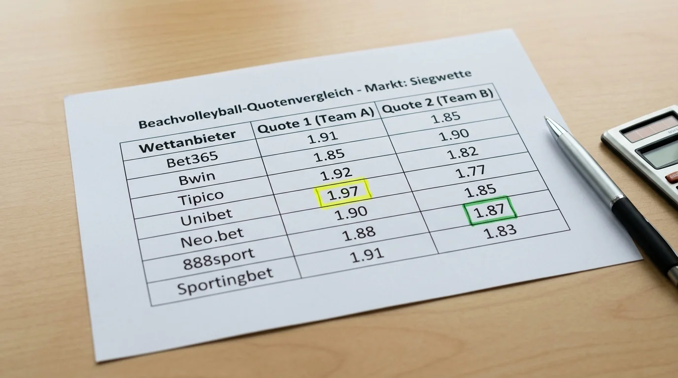 Quotenunterschiede zwischen deutschen Buchmachern beim Beachvolleyball-Wetten: Wie kleine Differenzen große finanzielle Auswirkungen haben