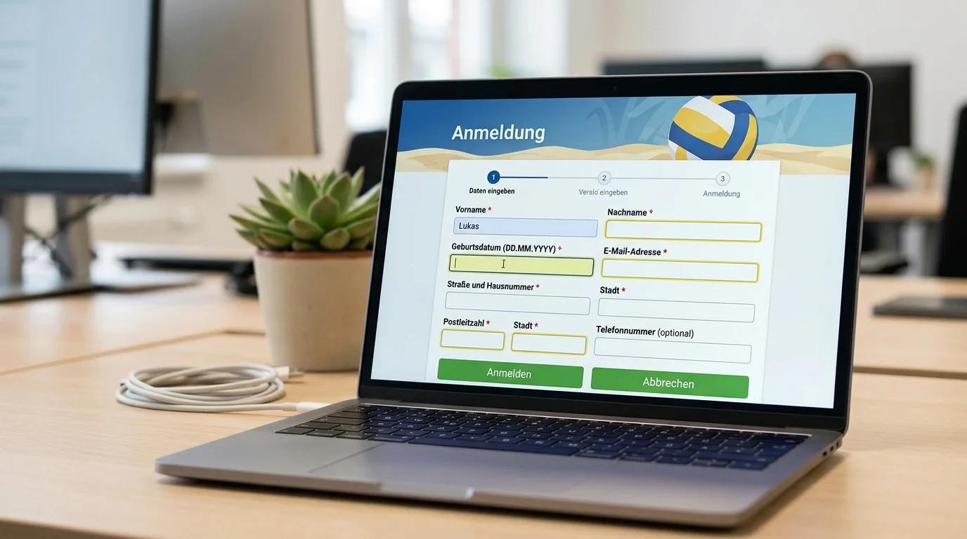 Konto-Registrierung beim deutschen Sportwetten-Buchmacher: GGL-Anforderungen und Pflichtfelder für Beachvolleyball-Wetter