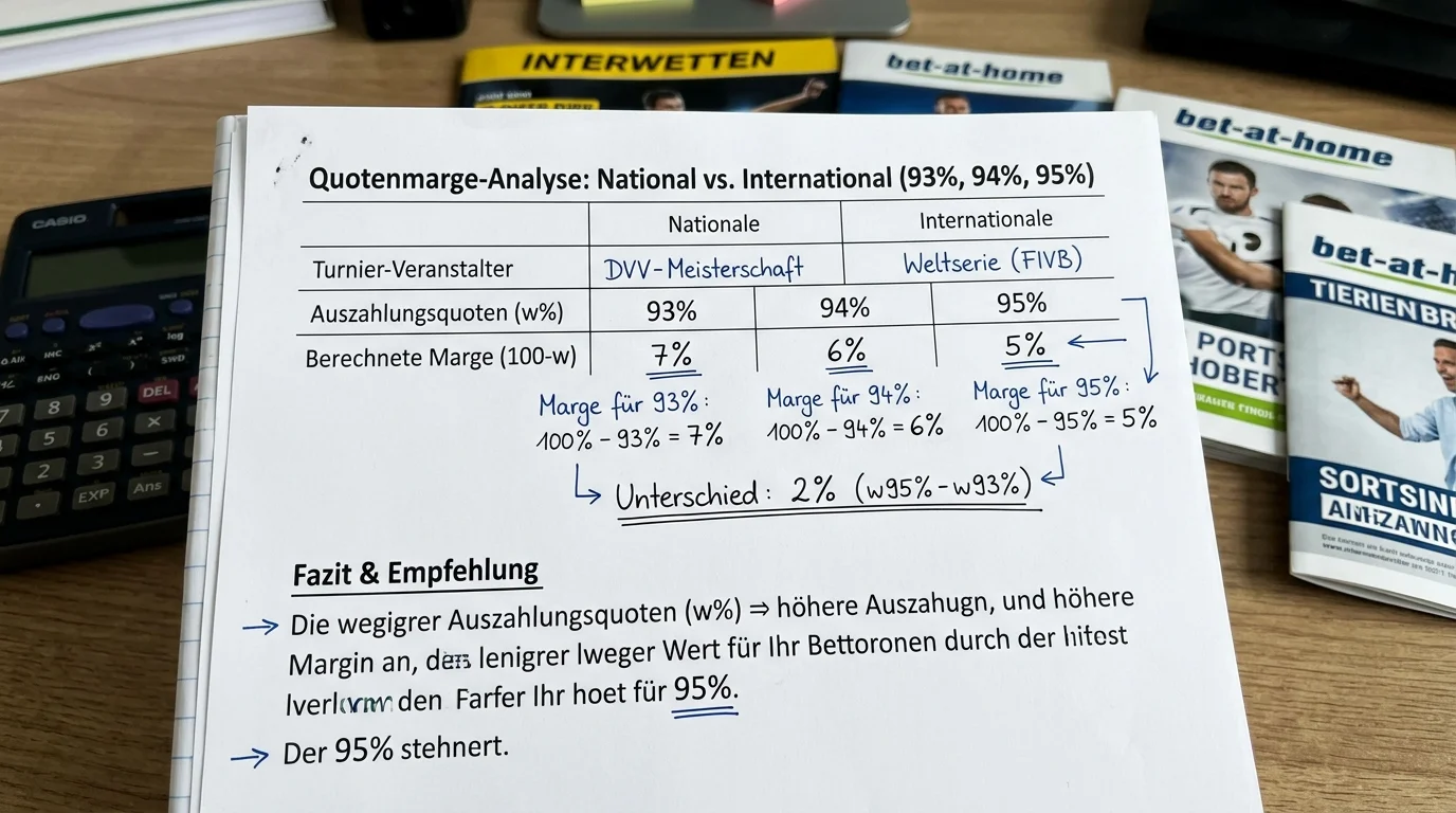 Quotenvergleich Deutsche Beachvolleyball-Meisterschaft vs. FIVB-Majors – Margen und Wettmarkt-Differenzen