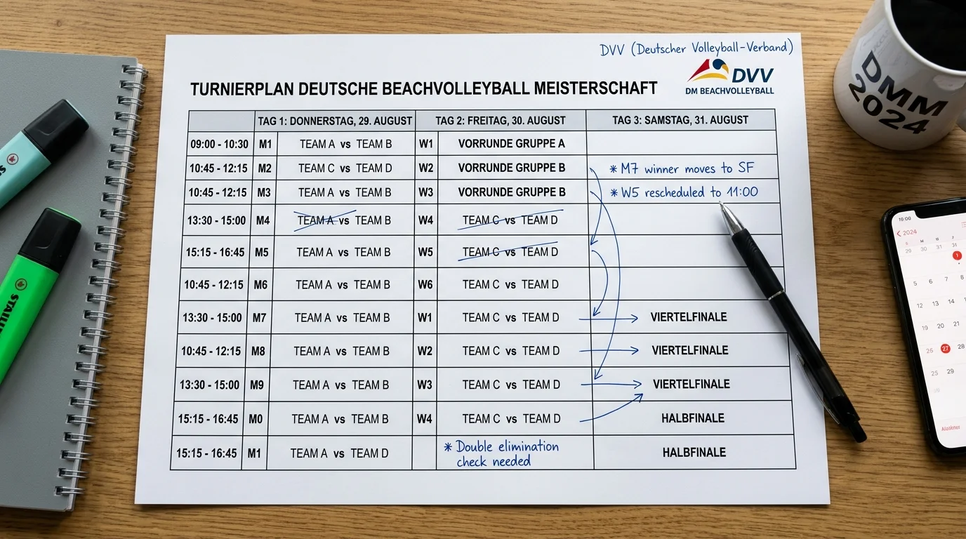 Deutsche Beachvolleyball-Meisterschaft Turnierprofil – Nationale Meisterschaft unter DVV-Dach mit Wettpotenzial