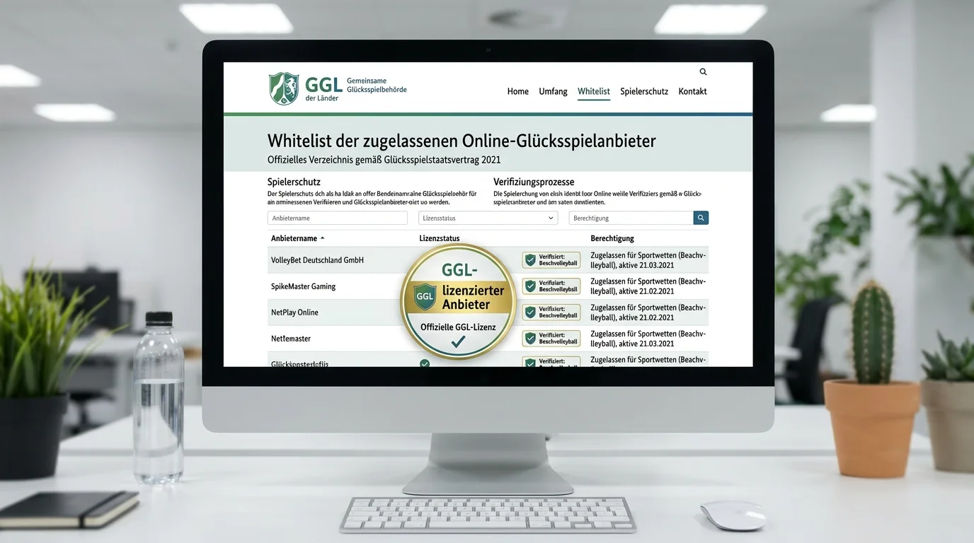 GGL-Whitelist legale Beachvolleyball-Wettanbieter Deutschland – Lizenzprüfung nach GlüStV 2021 auf der Behördenwebsite