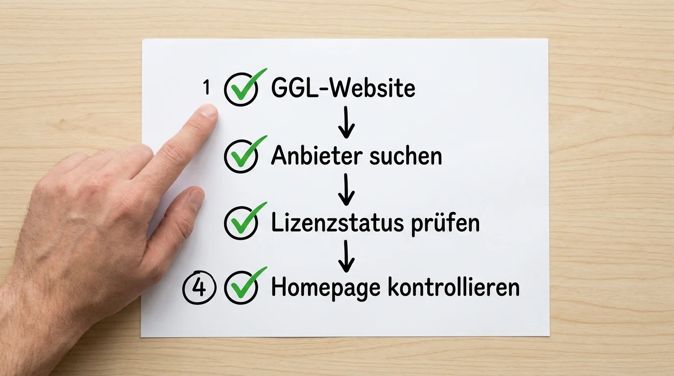 Schritt-für-Schritt-Anleitung zur Prüfung eines Beachvolleyball-Wettanbieters auf der GGL-Whitelist