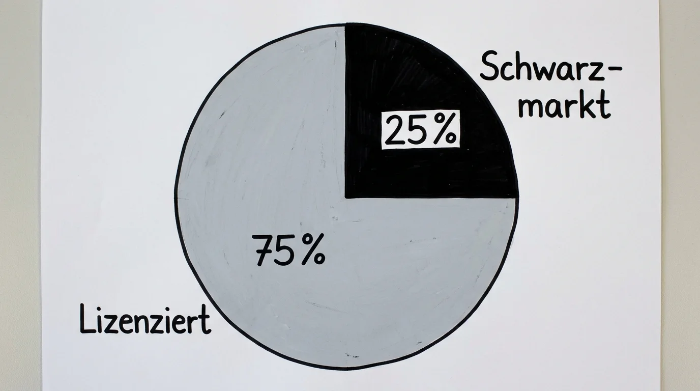 Schwarzmarktanteil im deutschen Online-Sportwettenmarkt: Vergleich GGL-Studie 23 Prozent vs. DSWV-Schätzung über 50 Prozent